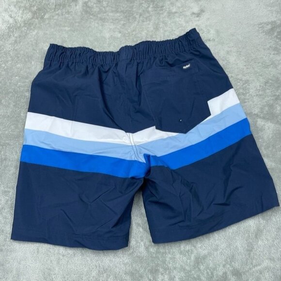 Hurley Mens Reg Fit Swim Shorts Navy/Blue/White Medium UPF50+ a0105 - Picture 5 of 6